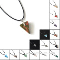 Semi Precious Gemstone Triangle Pendant Healing Chakra Triangle Charms for Jewelry Making